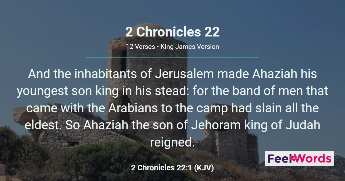 2 Chronicles Chapter 22 (KJV)