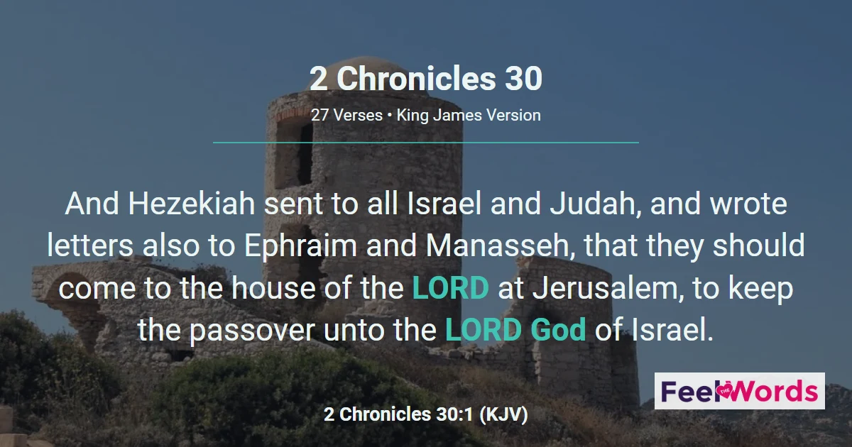 2 Chronicles Chapter 30 (KJV)
