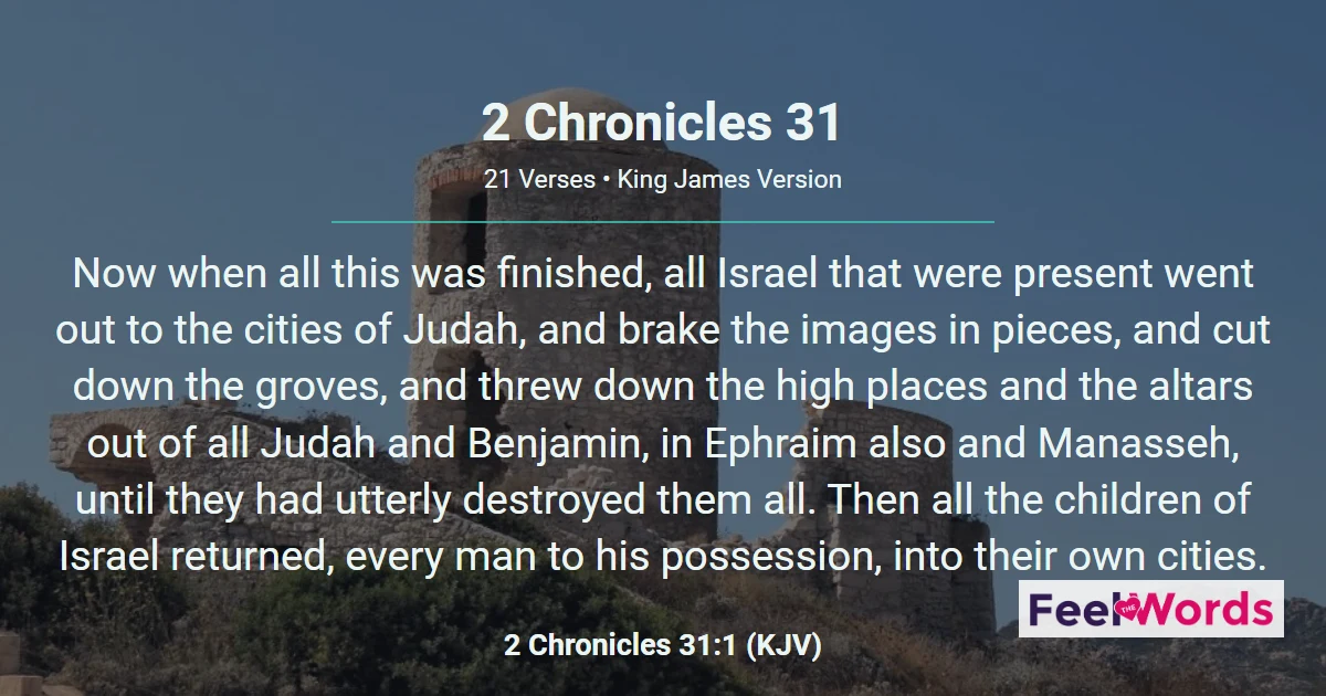 2 Chronicles Chapter 31 (KJV)