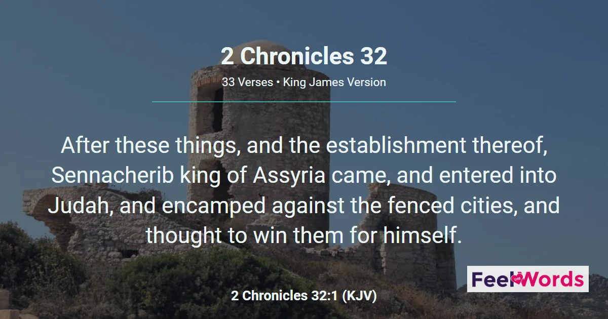 2 Chronicles Chapter 32 (KJV)
