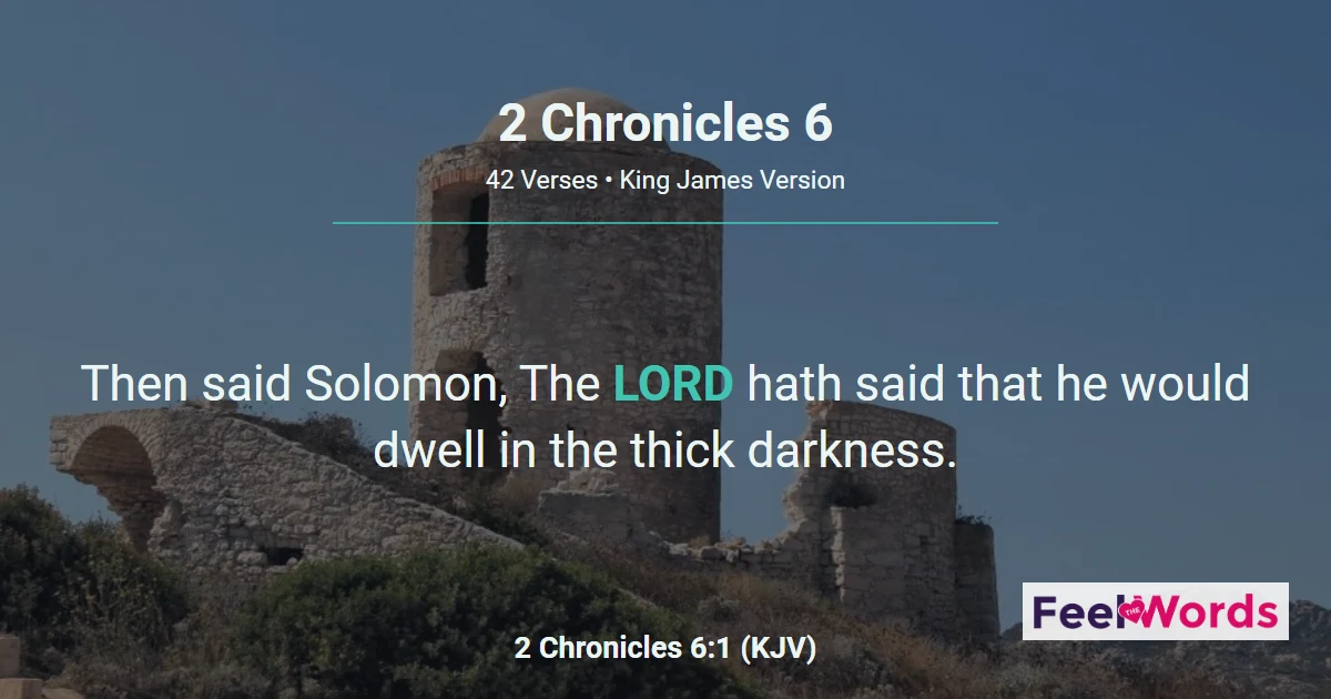 2 Chronicles Chapter 6 (KJV)