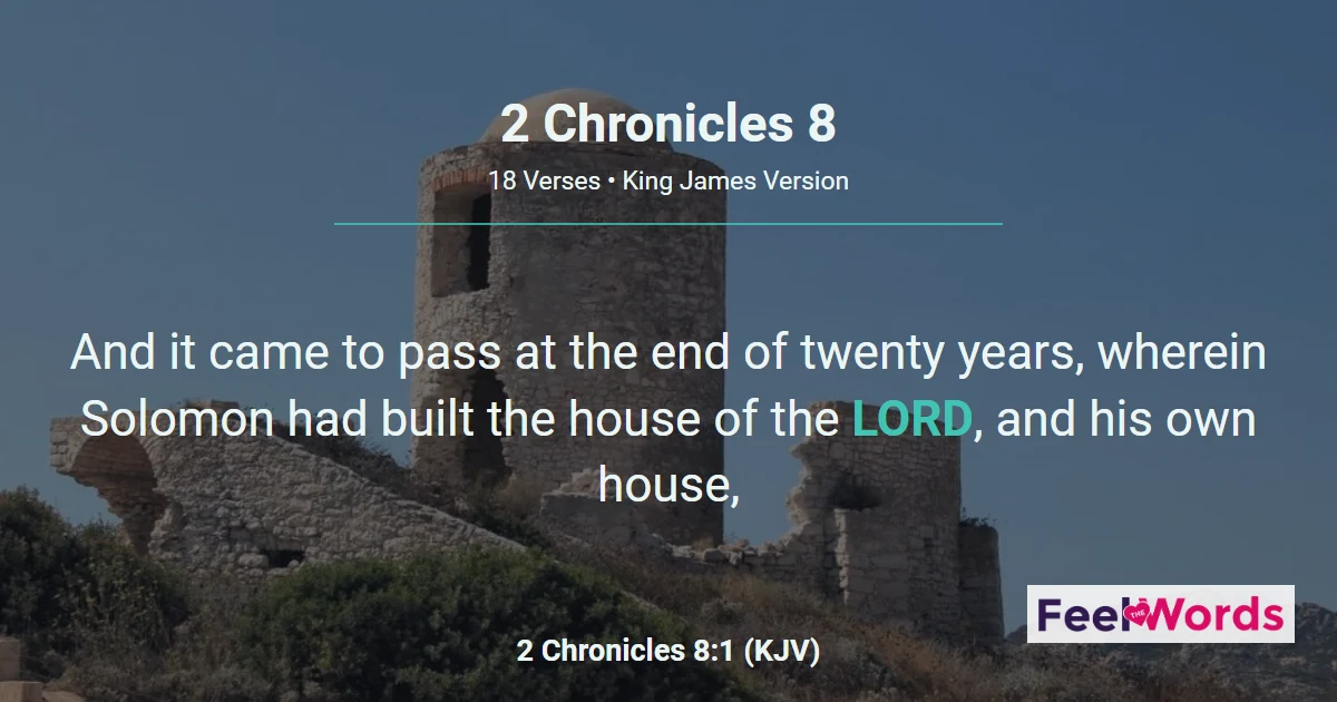 2 Chronicles Chapter 8 (KJV)