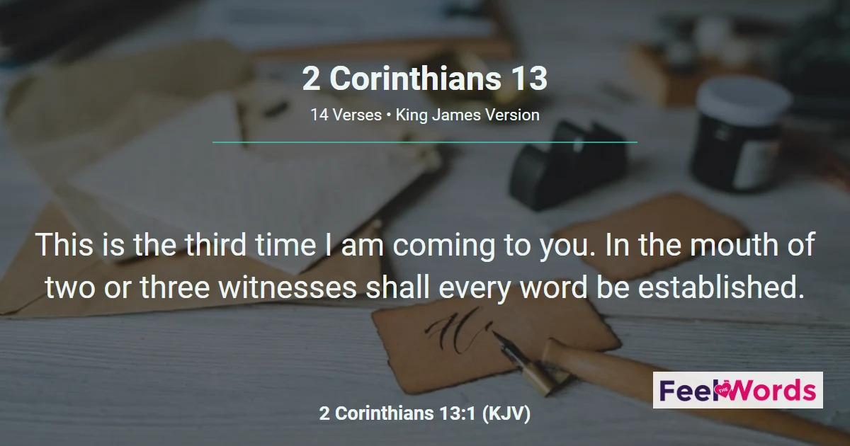 2 Corinthians Chapter 13 (KJV)