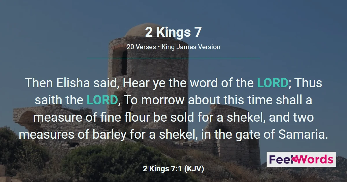 2 Kings Chapter 7 (KJV)