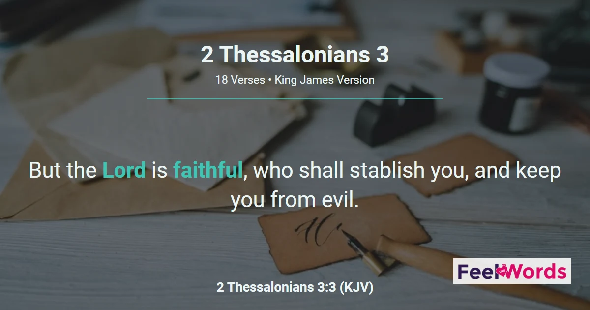 2 Thessalonians Chapter 3 (KJV)