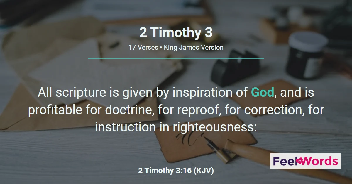 2 Timothy Chapter 3 (KJV)
