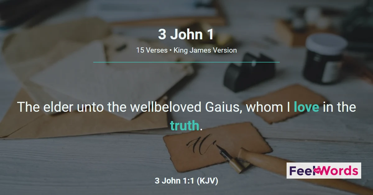 3 John Chapter 1 (KJV)