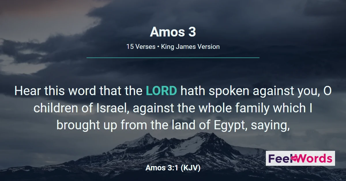 Amos Chapter 3 (KJV)