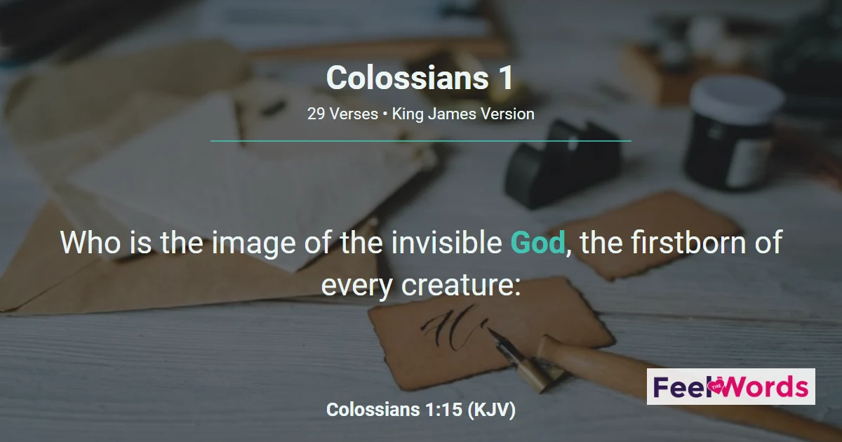 Colossians Chapter 1 (KJV)