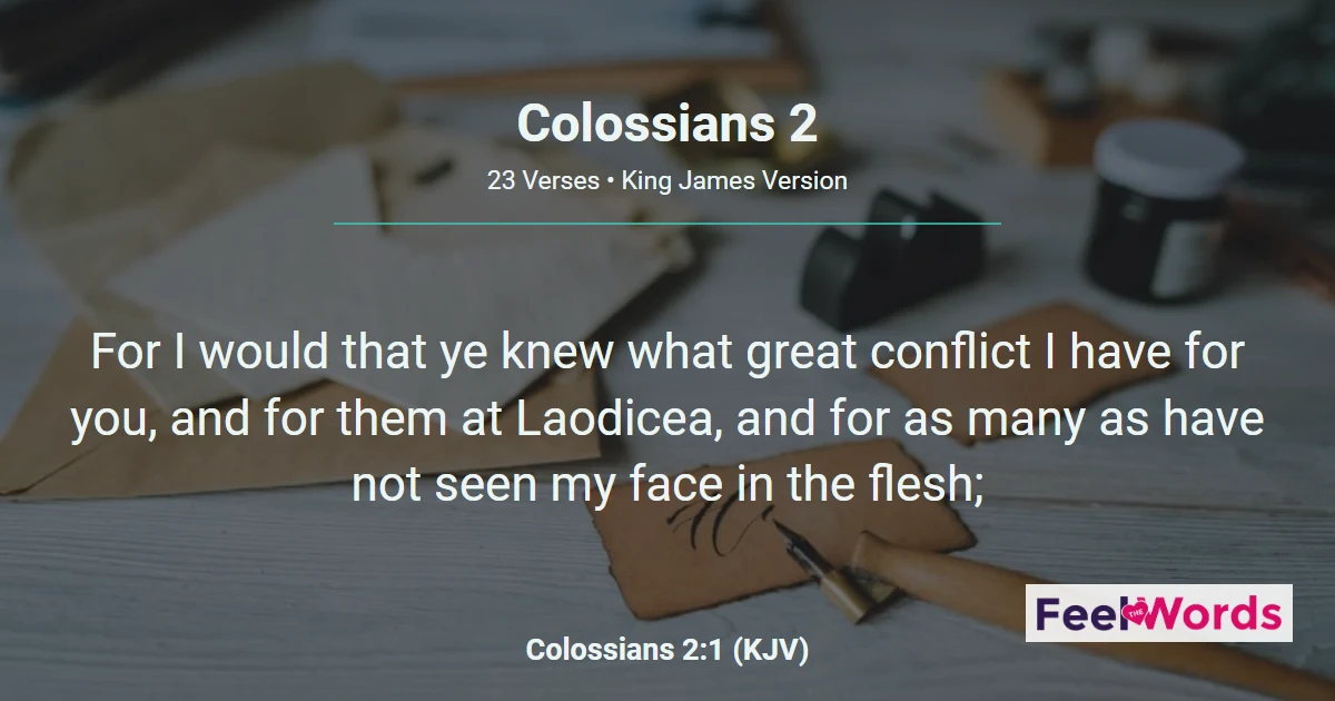 Colossians Chapter 2 (KJV)