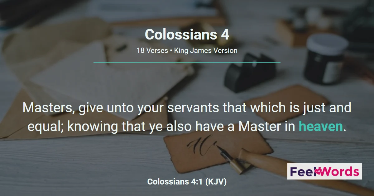 Colossians Chapter 4 (KJV)