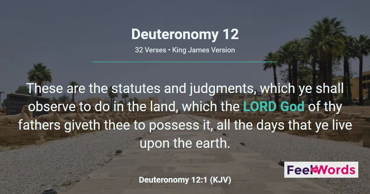 Deuteronomy Chapter 12 (KJV)