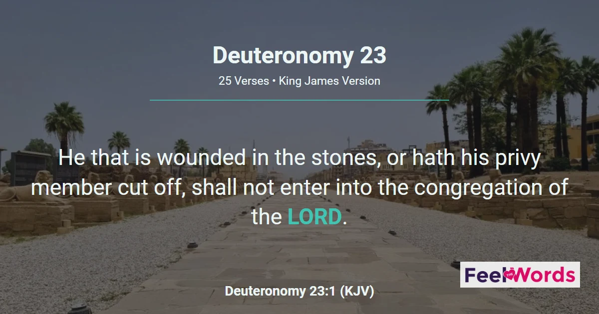 Deuteronomy Chapter 23 (KJV)