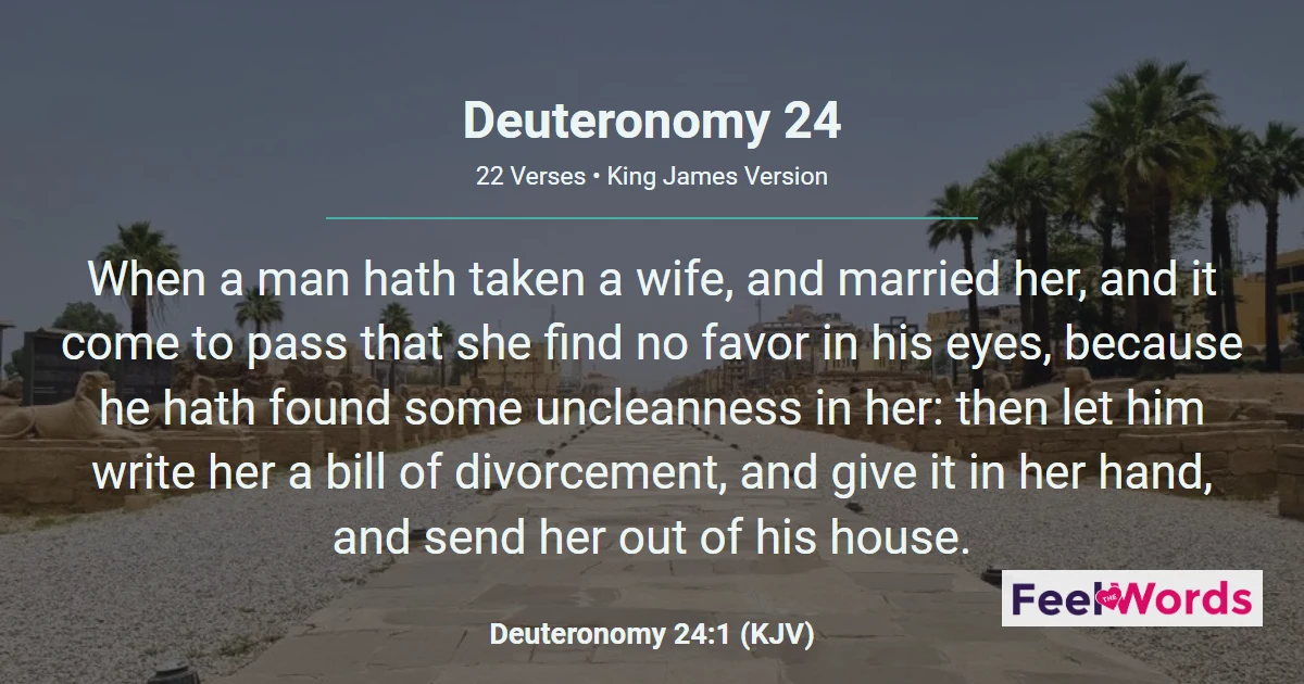 Deuteronomy Chapter 24 (KJV)