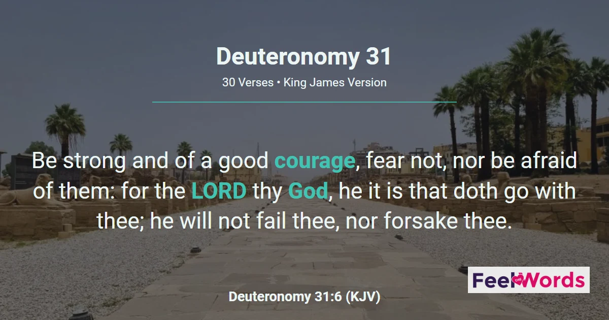 Deuteronomy Chapter 31 (KJV)
