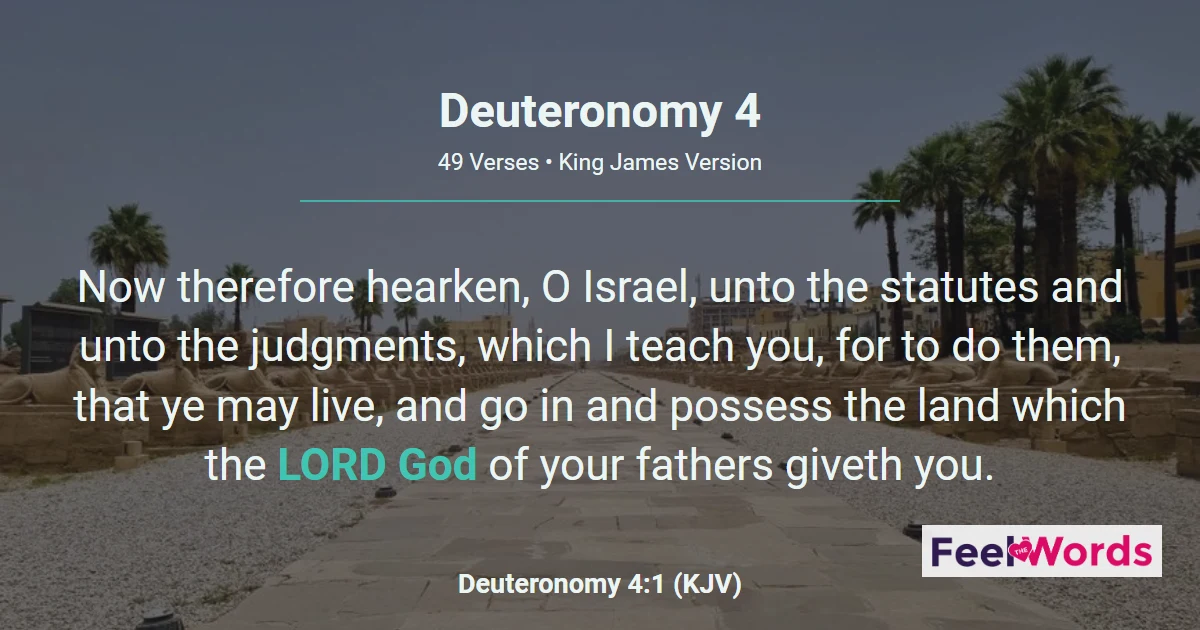 Deuteronomy Chapter 4 (KJV)