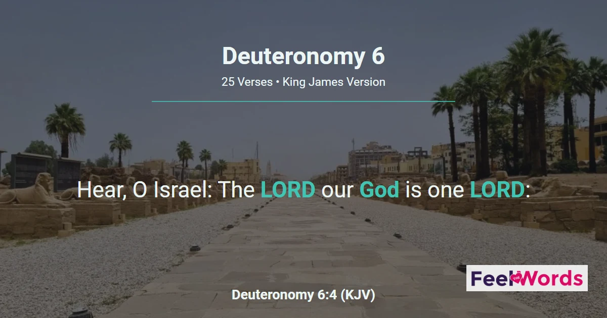 Deuteronomy Chapter 6 (KJV)