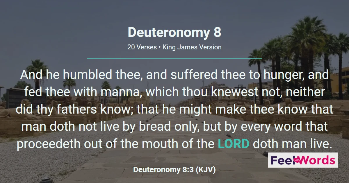 Deuteronomy Chapter 8 (KJV)