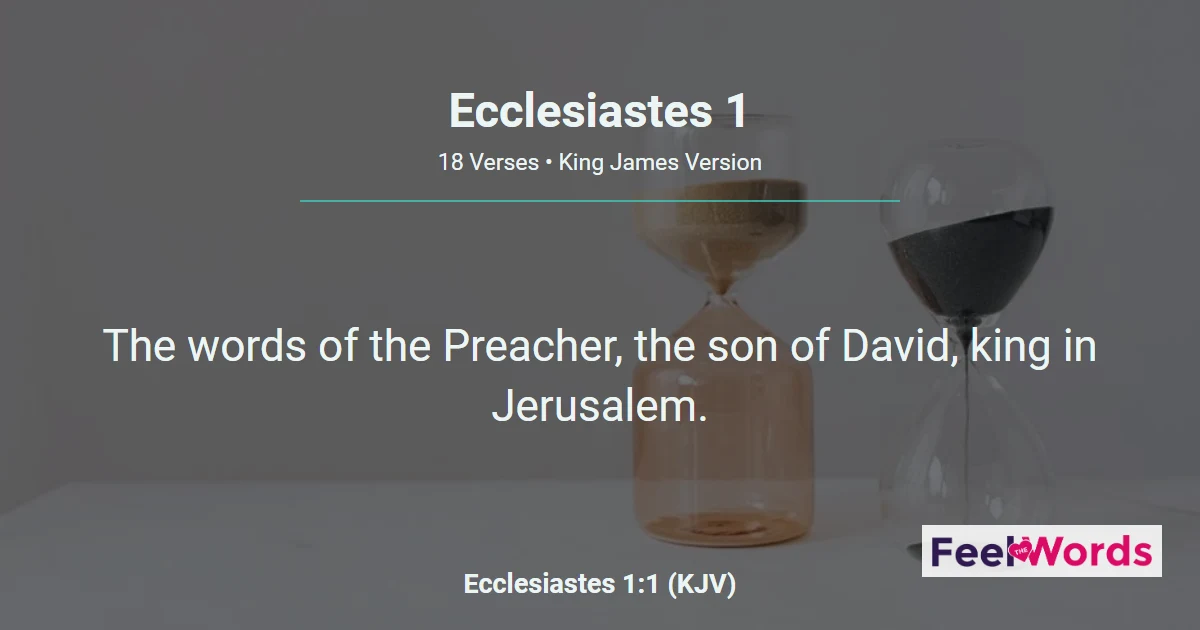 Ecclesiastes Chapter 1 (KJV)