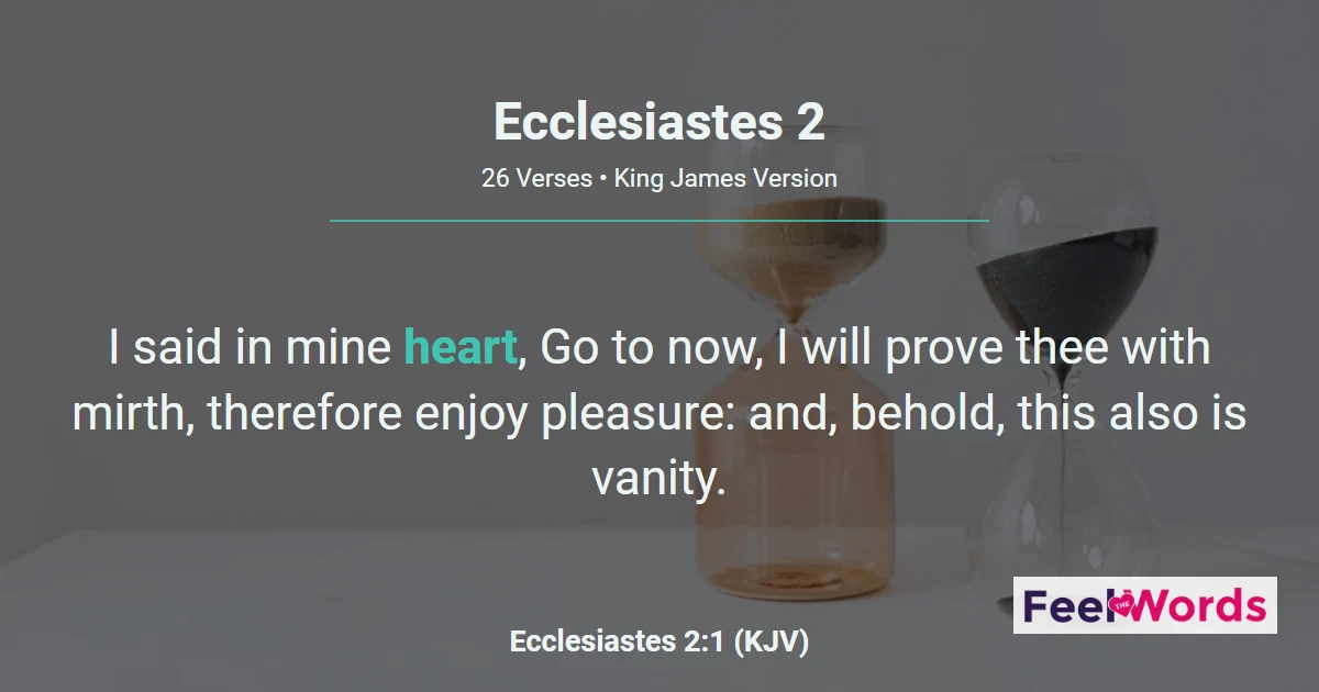 Ecclesiastes Chapter 2 (KJV)