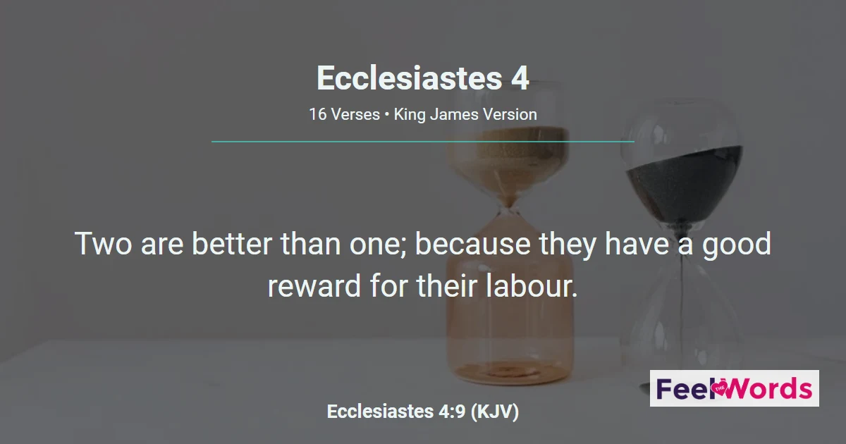 Ecclesiastes Chapter 4 (KJV)