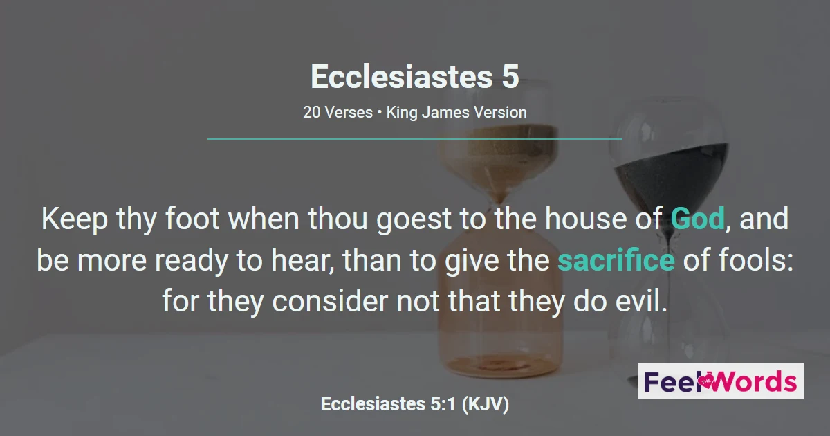 Ecclesiastes Chapter 5 (KJV)