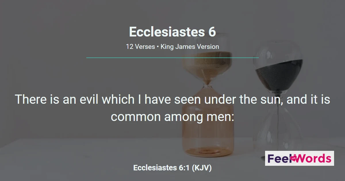 Ecclesiastes Chapter 6 (KJV)