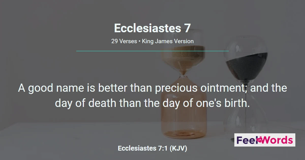 Ecclesiastes Chapter 7 (KJV)