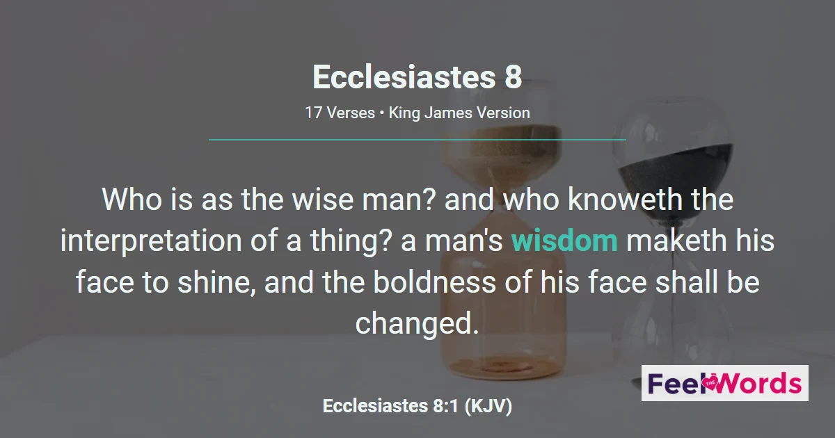 Ecclesiastes Chapter 8 (KJV)