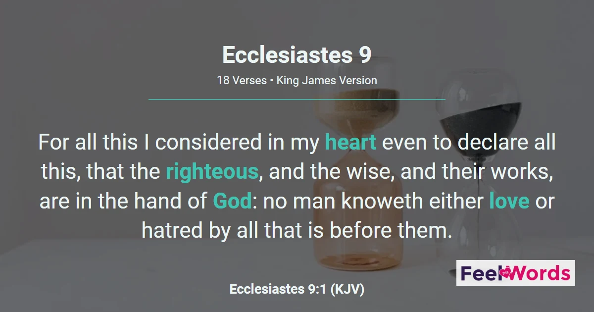 Ecclesiastes Chapter 9 (KJV)