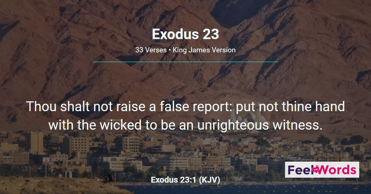 Exodus Chapter 23 (KJV)