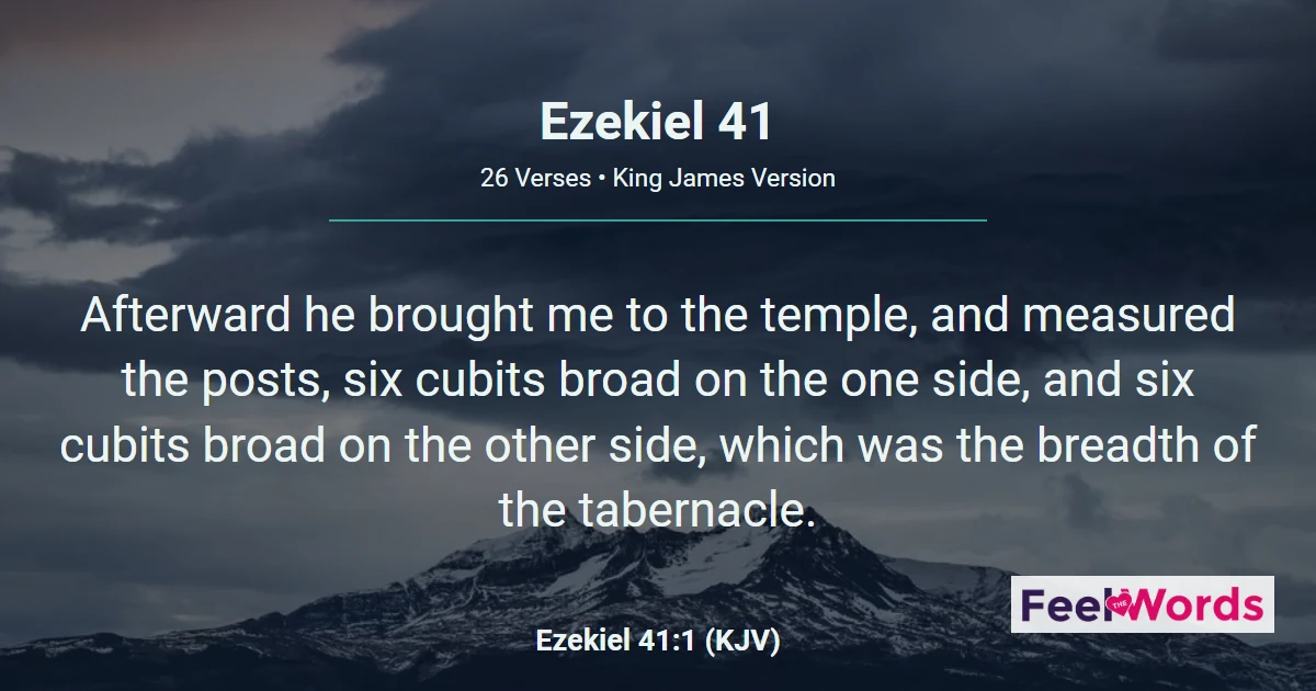 Ezekiel 41: The Temple's Inner Chambers