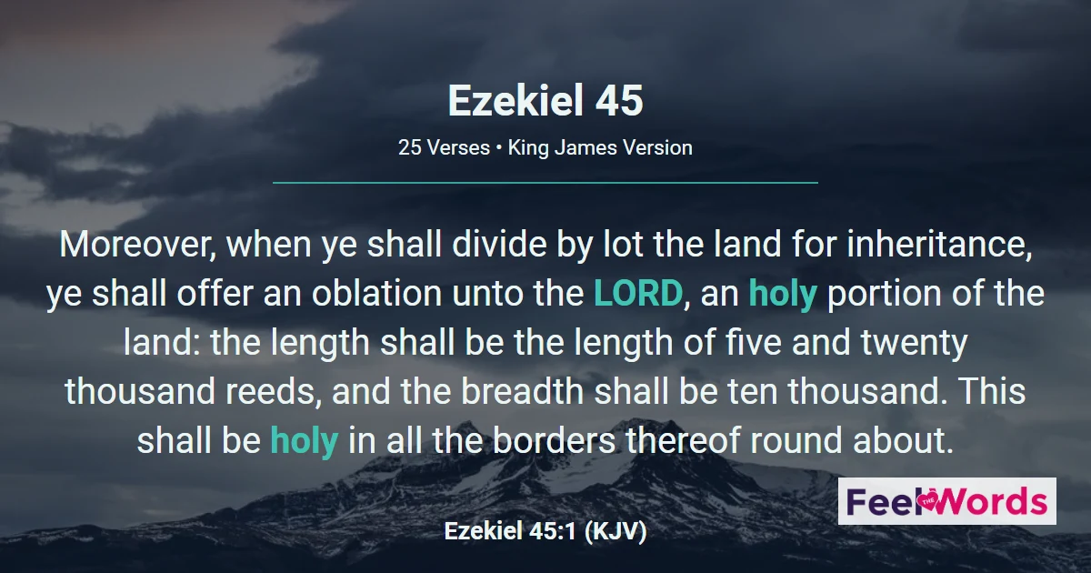 Ezekiel Chapter 45 (KJV)