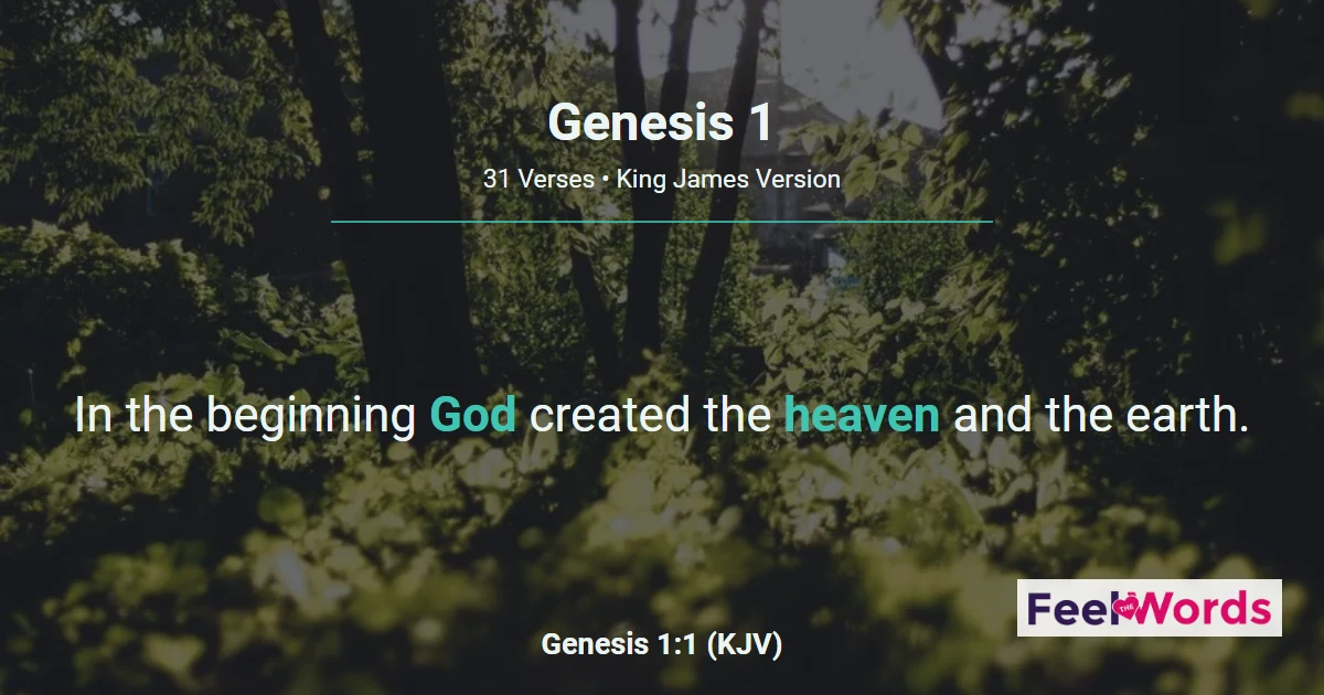 Genesis Chapter 1 (KJV)