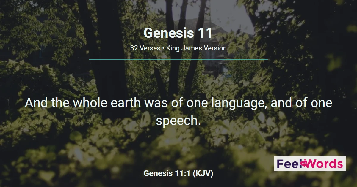 Genesis Chapter 11 (KJV)