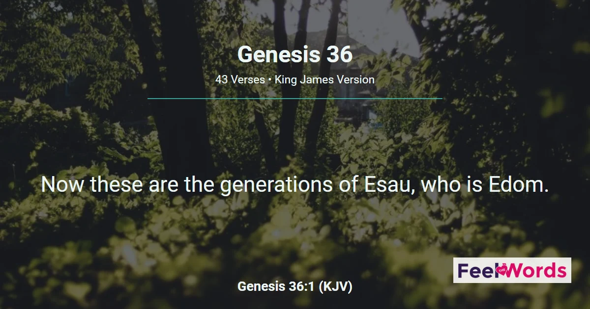 Genesis Chapter 36 (KJV)