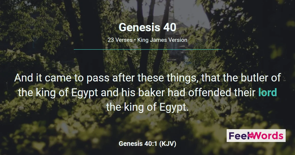 Genesis Chapter 40 (KJV)