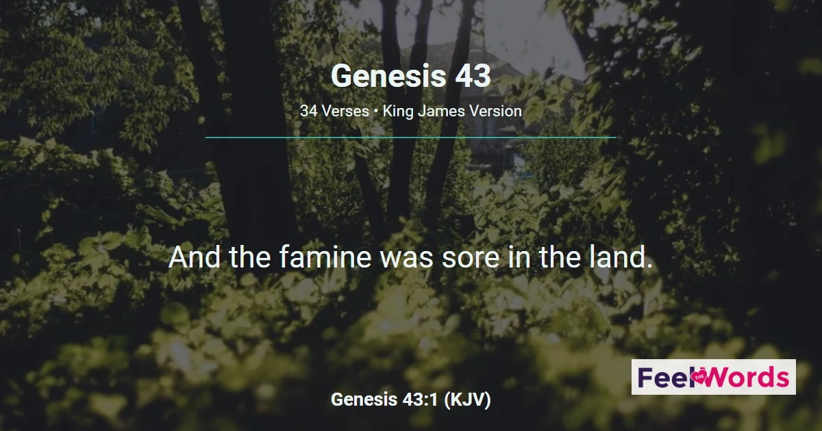 Genesis Chapter 43 (KJV)