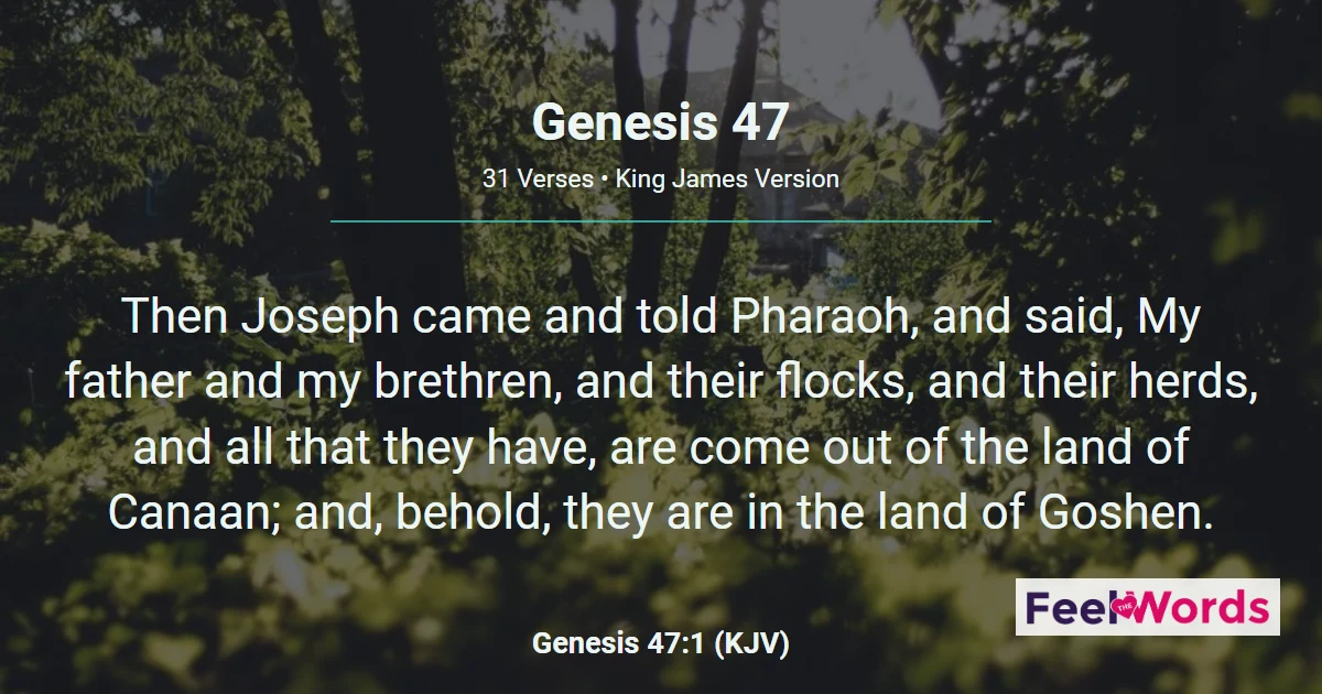 Genesis Chapter 47 (KJV)