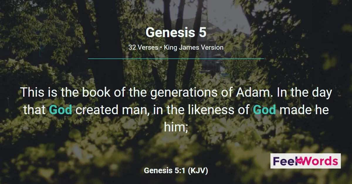 Genesis Chapter 5 (KJV)
