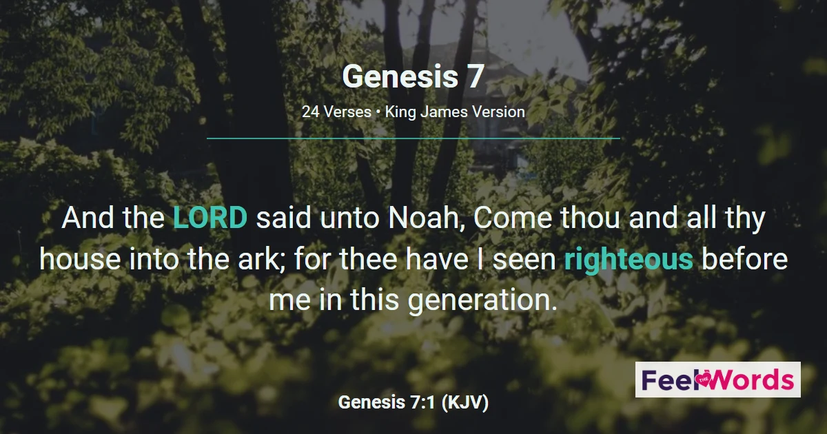 Genesis Chapter 7 (KJV)