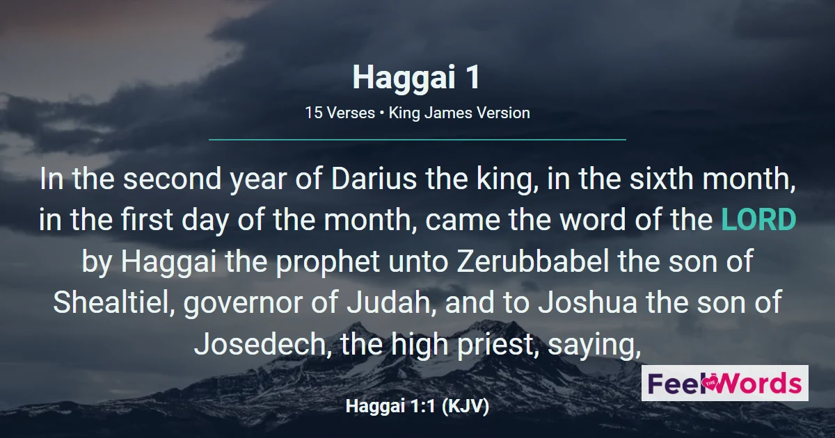 Haggai Chapter 1 (KJV)
