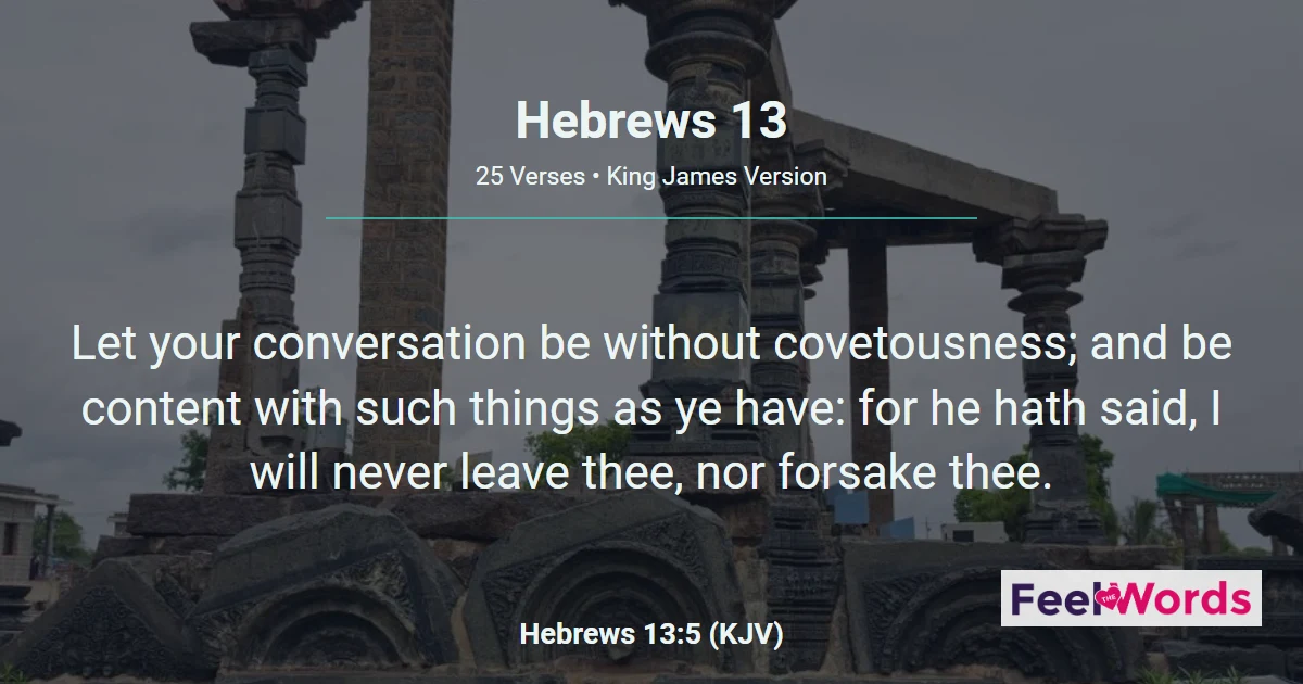 Hebrews Chapter 13 (KJV)