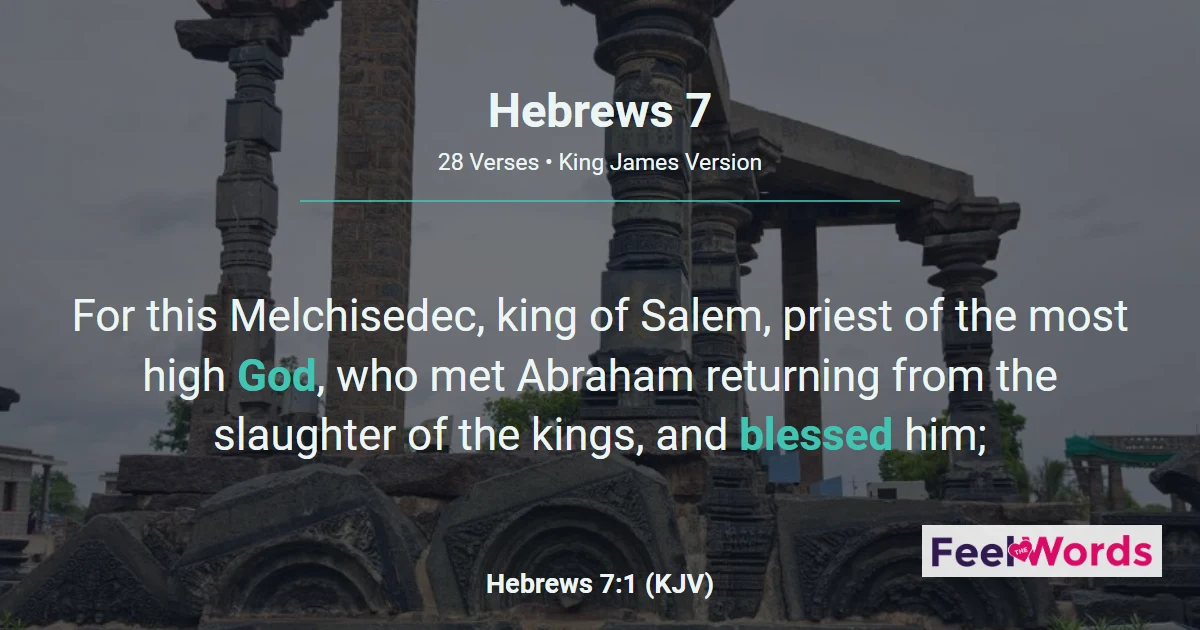 Hebrews Chapter 7 (KJV)