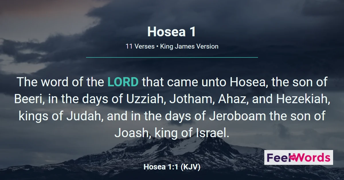 Hosea Chapter 1 (KJV)