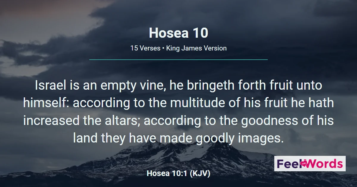 Hosea Chapter 10 (KJV)