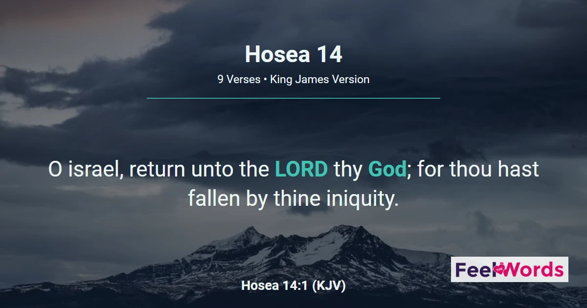 Hosea Chapter 14 (KJV)