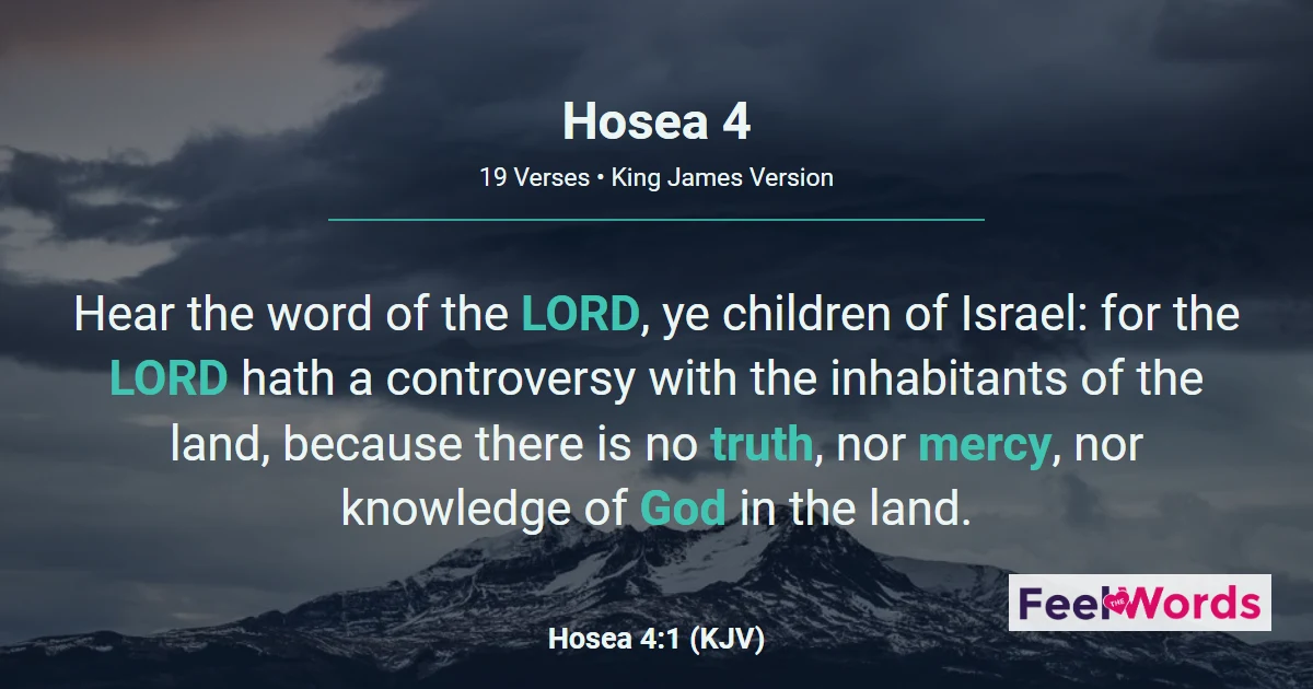 Hosea Chapter 4 (KJV)