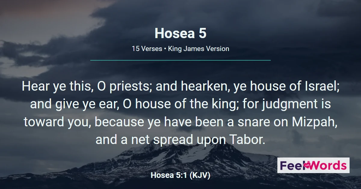 Hosea Chapter 5 (KJV)