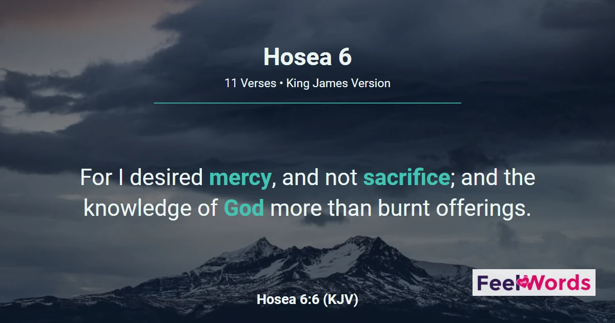Hosea Chapter 6 (KJV)